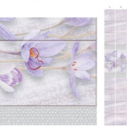 КОМПЛЕКТ ПАНЕЛЕЙ ПВХ КРОКУС С ГЛИТТЕРОМ СЕРЕБРО 2700х1000мм (UNIQUE)