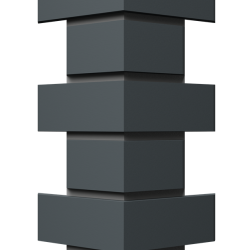 УГОЛ ДЕКОРАТИВНЫЙ FLEMISH ТЕМНО-СЕРЫЙ STANDART 443мм DOCKE