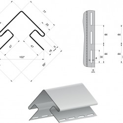 Угол наружный КРЕМОВЫЙ для сайдинга GrandLine 3,0м