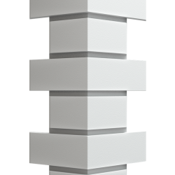 УГОЛ ДЕКОРАТИВНЫЙ FLEMISH БЕЛЫЙ STANDART 443мм DOCKE