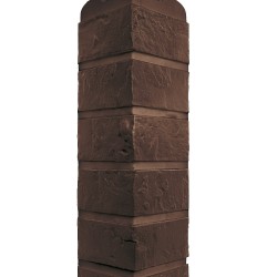 УГОЛ ДЕКОРАТИВНЫЙ КИРПИЧ РИЖСКИЙ ЭКО КОРИЧНЕВЫЙ 440мм АЛЬТА-ПРОФИЛЬ