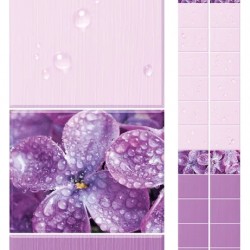 КОМПЛЕКТ ПАНЕЛЕЙ ПВХ КАПЛИ РОСЫ СИРЕНЬ 2700х500мм (UNIQUE)