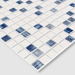 САМОКЛЕЯЩАЯСЯ ПАНЕЛЬ ПВХ МОЗАИКА СЕВЕРНОЕ СИЯНИЕ 473х473мм (АЛЬГЕБА)