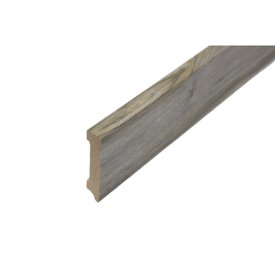 ПЛИНТУС НАПОЛЬНЫЙ ДУБ БОМОНТ ГРЕЙ ИЗ СИБИРСКОЙ СОСНЫ 2400х80мм КТМ