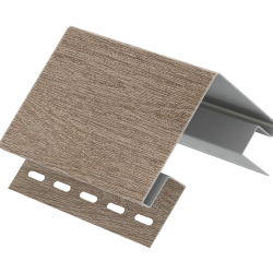 НАРУЖНЫЙ УГОЛ РЕЙКА ФАСАДНАЯ ОРЕХ СВЕТЛЫЙ 3,05м ТИМБЕР-БЛОК Ю-ПЛАСТ