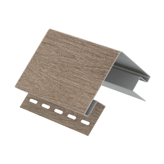 НАРУЖНЫЙ УГОЛ РЕЙКА ФАСАДНАЯ ОРЕХ СВЕТЛЫЙ 3,05м ТИМБЕР-БЛОК Ю-ПЛАСТ