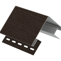 НАРУЖНЫЙ УГОЛ РЕЙКА ФАСАДНАЯ ОРЕХ ТЕМНЫЙ 3,05м ТИМБЕР-БЛОК Ю-ПЛАСТ