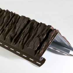 УГОЛ ДЕКОРАТИВНЫЙ КОРИЧНЕВЫЙ 150мм 2,0м ДЛЯ САЙДИНГА И ФАСАДНЫХ ПАНЕЛЕЙ Ю-ПЛАСТ