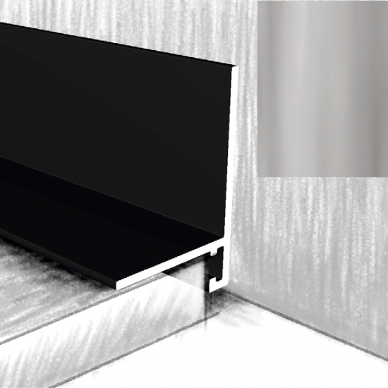 МИКРОПЛИНТУС АЛЮМИНИЕВЫЙ МС16-20 СЕРЕБРО 2400х16х20мм КТМ