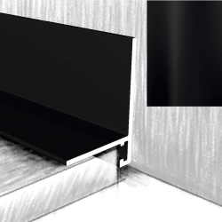 МИКРОПЛИНТУС АЛЮМИНИЕВЫЙ МС16-20 ЧЕРНЫЙ 2400х16х20мм КТМ