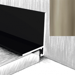 МИКРОПЛИНТУС АЛЮМИНИЕВЫЙ МС16-20 ШАМПАНЬ 2400х16х20мм КТМ