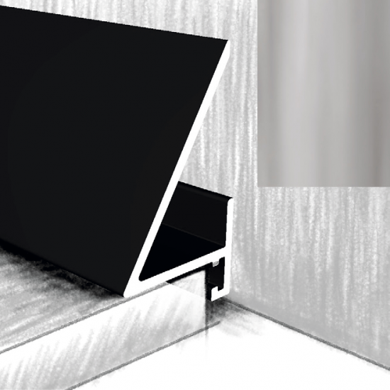 МИКРОПЛИНТУС АЛЮМИНИЕВЫЙ МС16-25 СЕРЕБРО 2400х16х25мм КТМ