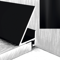 МИКРОПЛИНТУС АЛЮМИНИЕВЫЙ МС16-25 ЧЕРНЫЙ 2400х16х25мм КТМ