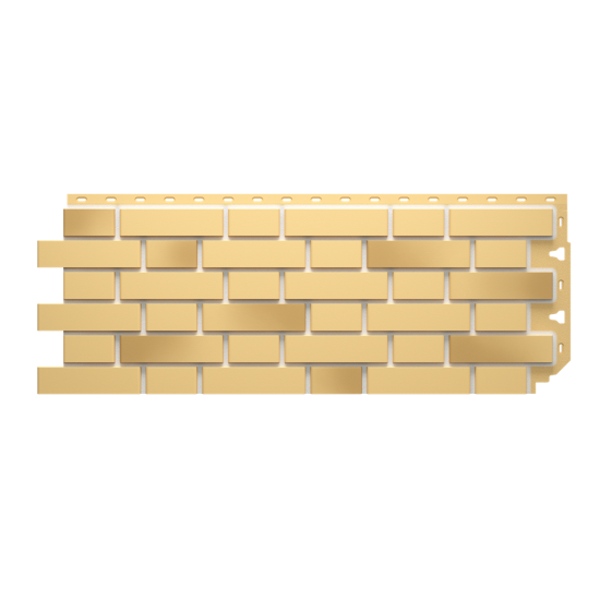 ФАСАДНАЯ ПАНЕЛЬ FLEMISH ЖЕЛТЫЙ ЖЖЕНЫЙ PREMIUM 1183х443мм DOCKE