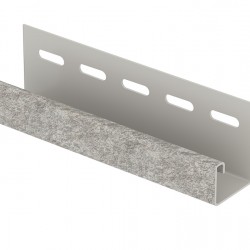 J-ПЛАНКА СЛАНЕЦ СВЕТЛО-СЕРЫЙ 3,05м ДЛЯ ФАСАДНЫХ ПАНЕЛЕЙ СТОУН-ХАУС Ю-ПЛАСТ