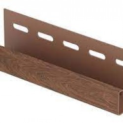 J-ПЛАНКА ОРЕХ ТЕМНЫЙ 3,05м ДЛЯ СОФФИТА Ю-ПЛАСТ