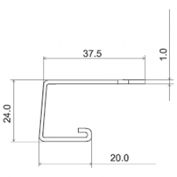 J-ПЛАНКА ОРЕХ ТЕМНЫЙ 3,05м ДЛЯ СОФФИТА Ю-ПЛАСТ