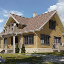 САЙДИНГ БРУС D6S ЗРЕЛЫЙ КАШТАН 3600х300мм DOCKE LUX