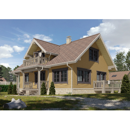 САЙДИНГ БРУС D6S ЗРЕЛЫЙ КАШТАН 3600х300мм DOCKE LUX