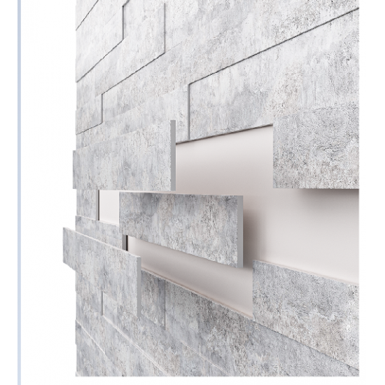 ПАНЕЛЬ МДФ БЕТОН ЧИКАГО 3D Комплект Досок (STELLA)