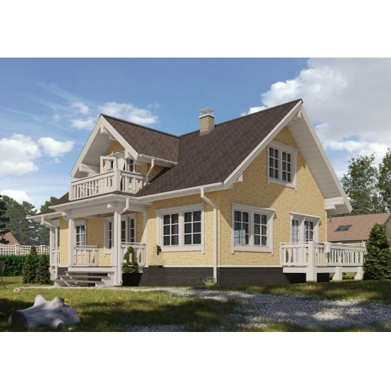 ФАСАДНАЯ ПАНЕЛЬ FLEMISH ЖЕЛТЫЙ ЖЖЕНЫЙ PREMIUM 1183х443мм DOCKE