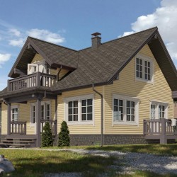 Cайдинг ЗРЕЛЫЙ КАШТАН БЛОК-ХАУС D4.7T 3600х240мм DOCKE LUX