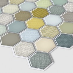 САМОКЛЕЯЩАЯСЯ ПАНЕЛЬ ПВХ СОТЫ МАГИЯ 469х470мм (АЛЬГЕБА)