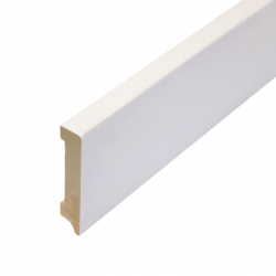 ПЛИНТУС НАПОЛЬНЫЙ БЕЛЫЙ СНЕГ ИЗ СИБИРСКОЙ СОСНЫ 2400х80мм КТМ