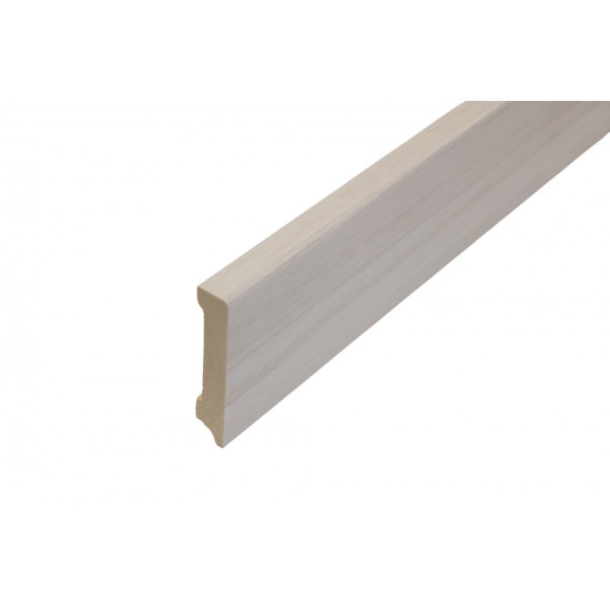 ПЛИНТУС НАПОЛЬНЫЙ САНДАЛ БЕЛЫЙ ИЗ СИБИРСКОЙ СОСНЫ 2400х80мм КТМ