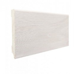 ПЛИНТУС НАПОЛЬНЫЙ ДУБ СНЕЖНЫЙ ИЗ СИБИРСКОЙ СОСНЫ 2400х80мм КТМ