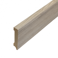 ПЛИНТУС НАПОЛЬНЫЙ ДУБ АРКТИК ИЗ СИБИРСКОЙ СОСНЫ 2400х80мм КТМ