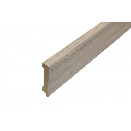 ПЛИНТУС НАПОЛЬНЫЙ ДУБ АРКТИК ИЗ СИБИРСКОЙ СОСНЫ 2400х80мм КТМ