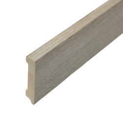 ПЛИНТУС НАПОЛЬНЫЙ ДУБ ГРЕЙ ИЗ СИБИРСКОЙ СОСНЫ 2400х80мм КТМ