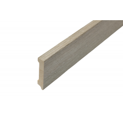 ПЛИНТУС НАПОЛЬНЫЙ ДУБ ГРЕЙ ИЗ СИБИРСКОЙ СОСНЫ 2400х80мм КТМ