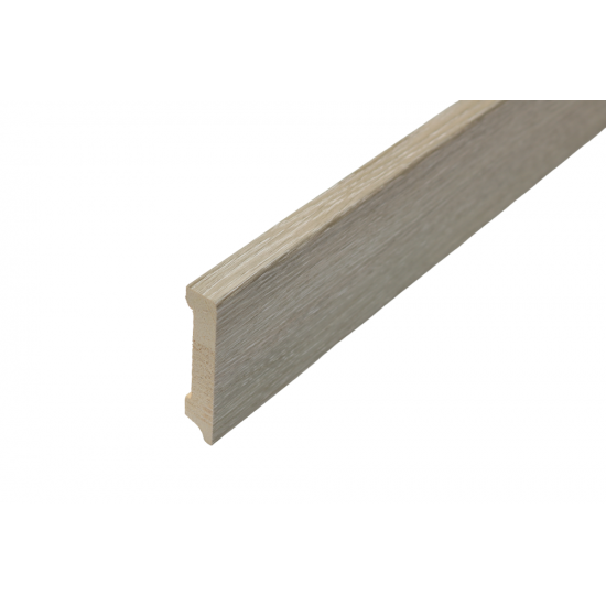 ПЛИНТУС НАПОЛЬНЫЙ ДУБ ГРЕЙ ИЗ СИБИРСКОЙ СОСНЫ 2400х80мм КТМ