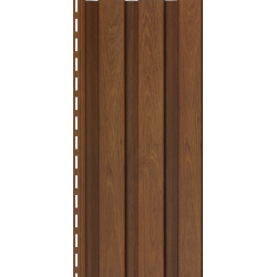 САЙДИНГ ВЕРТИКАЛЬНЫЙ РЕЙКА ФАСАДНАЯ ДУБ ЗОЛОТОЙ 3000х275мм ТИМБЕР-БЛОК Ю-ПЛАСТ