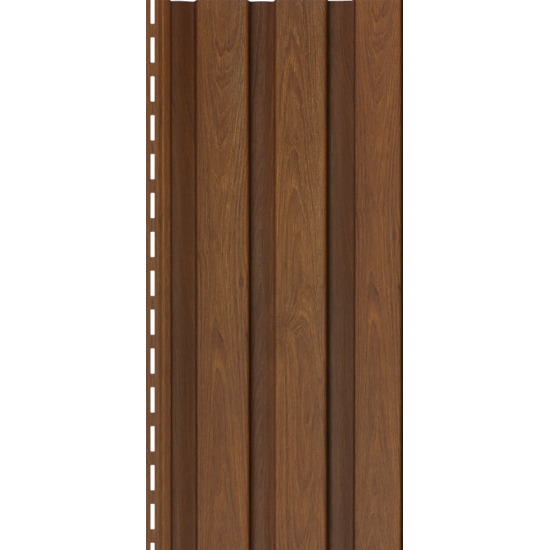 САЙДИНГ ВЕРТИКАЛЬНЫЙ РЕЙКА ФАСАДНАЯ ДУБ ЗОЛОТОЙ 3000х275мм ТИМБЕР-БЛОК Ю-ПЛАСТ