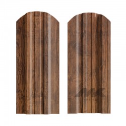 ШТАКЕТНИК ТРАПЕЦИЯ 118мм ТЕМНЫЙ ДУБ ДВУСТОРОННИЙ ПОД ДЕРЕВО МК-ТРЕЙД