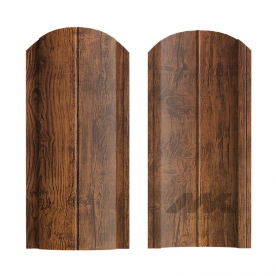 ШТАКЕТНИК ЕВРОПЛАНКА 130мм ТЕМНЫЙ ДУБ ДВУСТОРОННИЙ ПОД ДЕРЕВО МК-ТРЕЙД