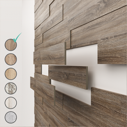 ПАНЕЛЬ МДФ ДУБ ВИНТАЖ 3D Комплект Досок (STELLA)