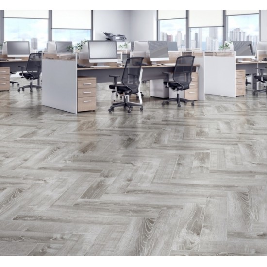 КВАРЦ-ВИНИЛОВЫЙ ЛАМИНАТ SPC CRONAFLOOR HERRINGDONE ДУБ СТРАСБУРГ H005