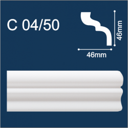 Плинтус потолочный С04/50 2м (СОЛИД)