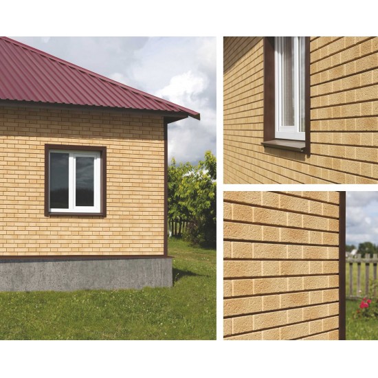 ФАСАДНАЯ ПАНЕЛЬ КЛИНКЕР БАЛТИК СВЕТЛАЯ МЕДЬ 1950х292мм СТОУН-ХАУС S-LOCK Ю-ПЛАСТ