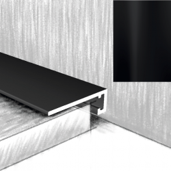 МИКРОПЛИНТУС АЛЮМИНИЕВЫЙ МС18 ЧЕРНЫЙ 2400х18мм КТМ