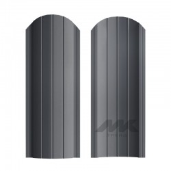 ШТАКЕТНИК РУБИН 103мм СЕРЫЙ ГРАФИТ ДВУСТОРОННИЙ ГЛЯНЦЕВЫЙ МК-ТРЕЙД