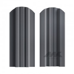 ШТАКЕТНИК ТРАПЕЦИЯ 118мм СЕРЫЙ ГРАФИТ ДВУСТОРОННИЙ ГЛЯНЦЕВЫЙ МК-ТРЕЙД