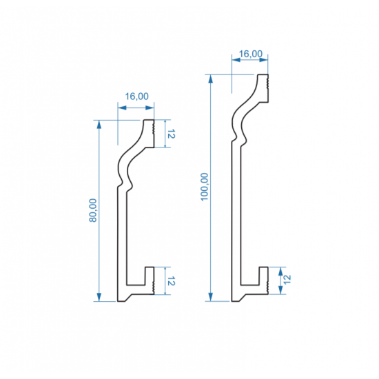 ПЛИНТУС НАПОЛЬНЫЙ ДЮРОПОЛИМЕРНЫЙ UHD CENTRO-80 2000х80мм FAMILY PLINTUS