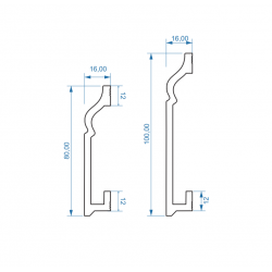 ПЛИНТУС НАПОЛЬНЫЙ ДЮРОПОЛИМЕРНЫЙ UHD CENTRO-100 2000х100мм FAMILY PLINTUS