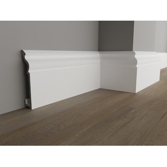 ПЛИНТУС НАПОЛЬНЫЙ ДЮРОПОЛИМЕРНЫЙ UHD FIUME-100 2000х100мм FAMILY PLINTUS