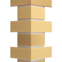 УГОЛ ДЕКОРАТИВНЫЙ FLEMISH ЖЕЛТЫЙ ЖЖЕНЫЙ PREMIUM 443мм DOCKE